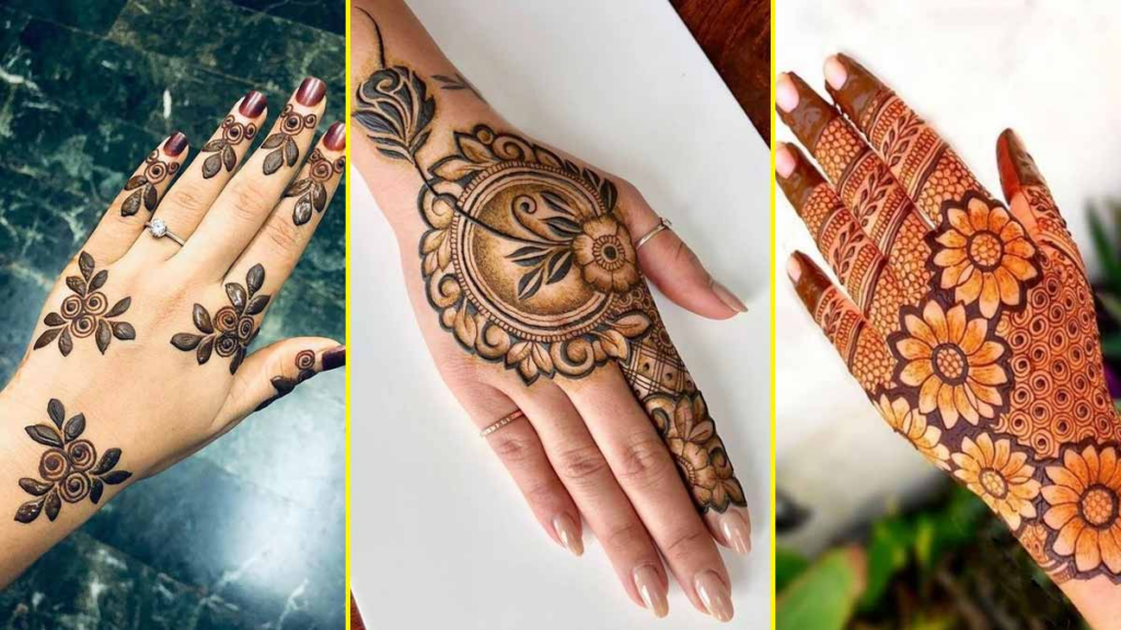 Floral design mehndi